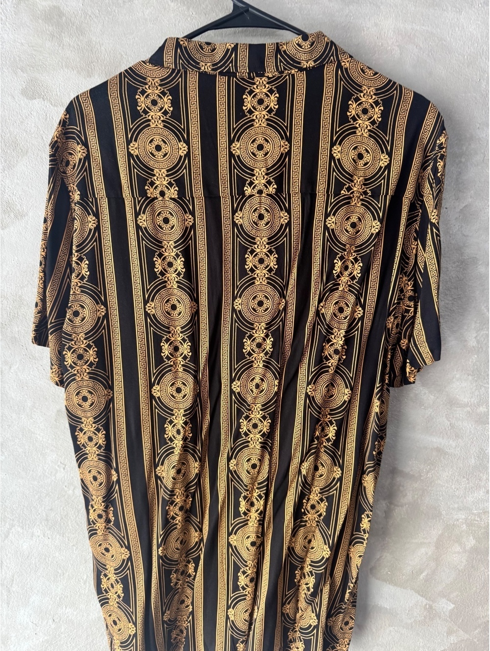 Casa Couture Men’s Black Gold Baroque Camp Shirt Size S NWT - Picture 3 of 4